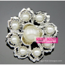 bling jewelry rhodium plated white shell pearl brooch